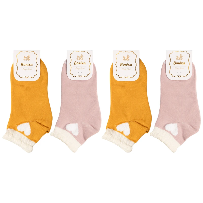 جوراب ساق کوتاه بچگانه بونیکسا مدل BX34-2 مجموعه 4 عددی