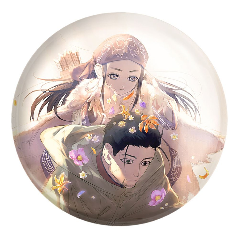 پیکسل خندالو طرح هیاکونوسکه و اسیرپا انیمه کامویی طلایی Golden Kamuy کد 23741 مدل بزرگ