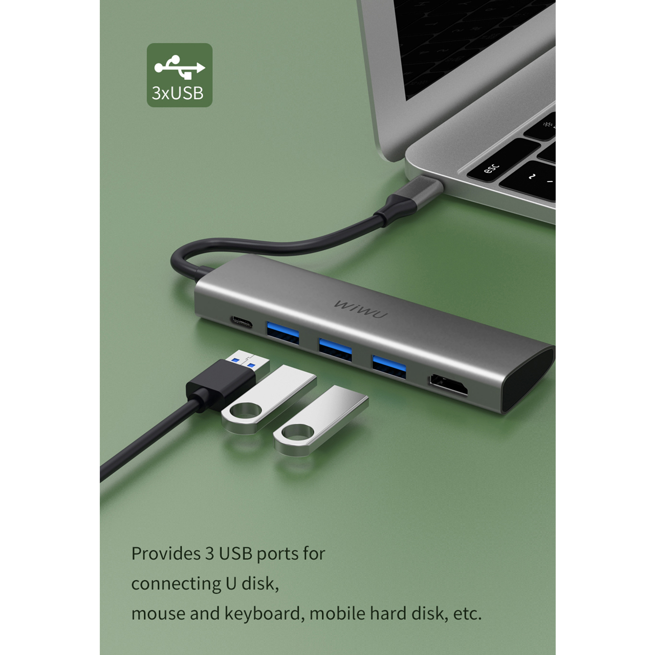 هاب 5 پورت USB-C ویوو مدل Alpha A531H