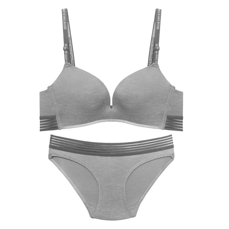 ست شورت و سوتین زنانه مدل فانتزی کد MI209 رنگ طوسی