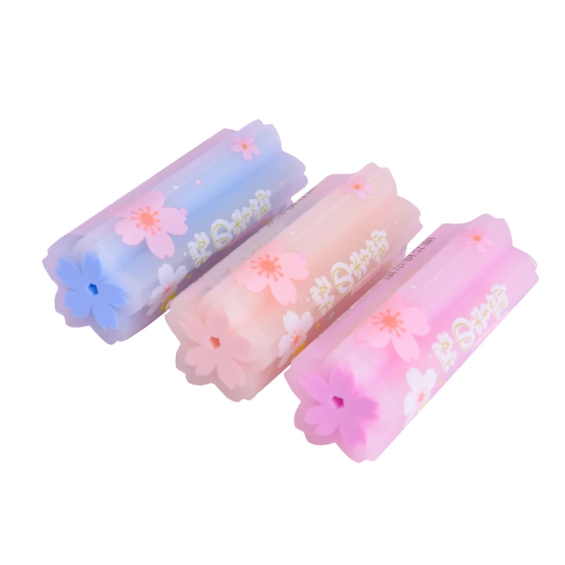 پاک کن مدل مغز دار طرح گلهای بهاری بسته 3 عددی