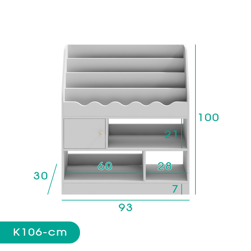 کتابخانه اسمردیس مدل K106 - MDF+