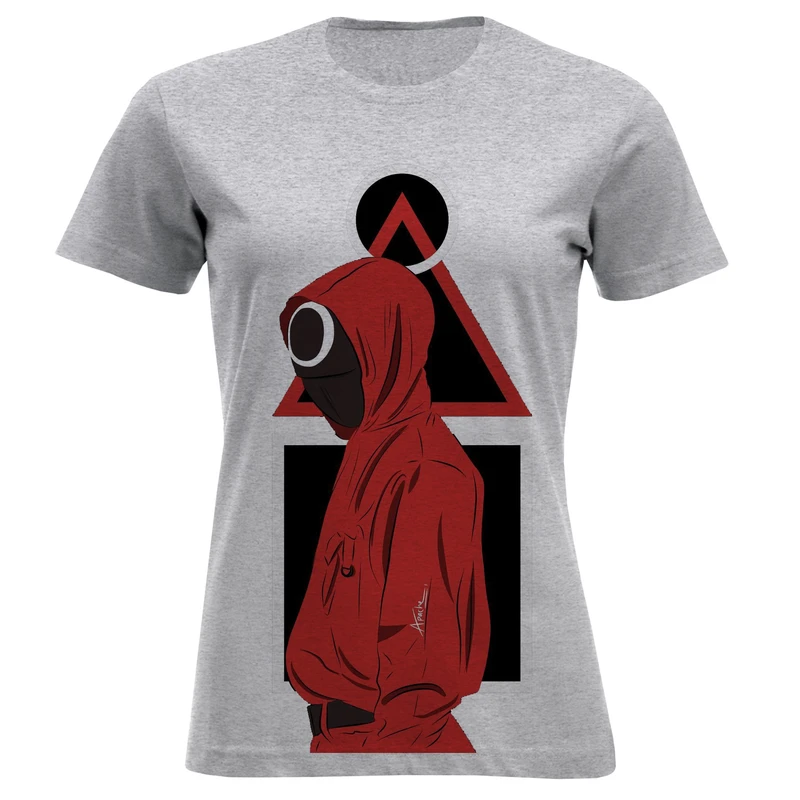 تی شرت آستین کوتاه زنانه مدل بازی مرکب W381