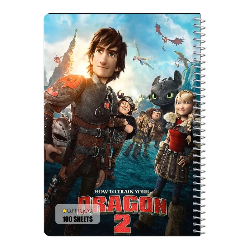 دفتر مشق 100 برگ سیمی کارنیکا طرح چگونه اژدهای خود را تربیت کنیم How to Train Your Dragon کد 77879