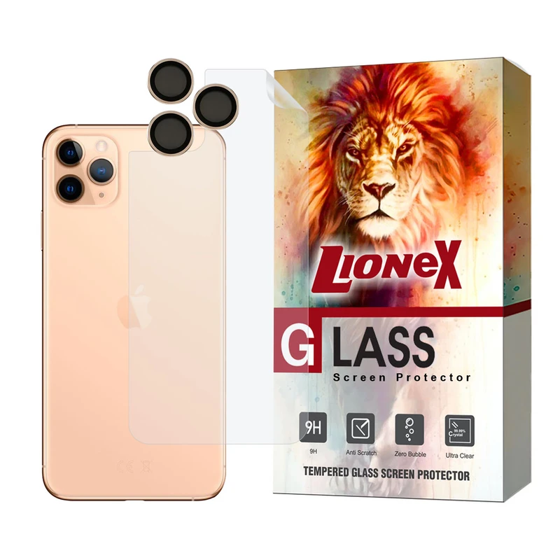 محافظ پشت گوشی لایونکس مدل MTBRINGL مناسب برای گوشی موبایل اپل iPhone 11 pro max به همراه محافظ لنز