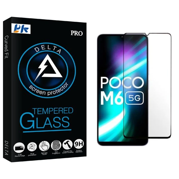 محافظ صفحه نمایش شیشه ای پی کی مدل Delta مناسب برای گوشی موبایل شیائومی Poco M6