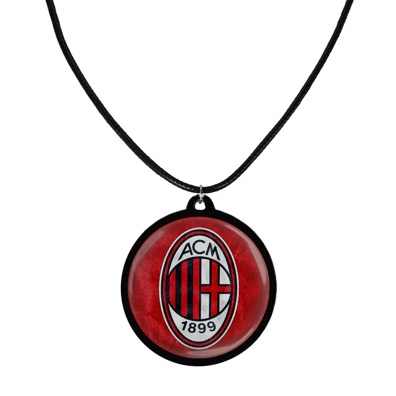 گردنبند مدل دوطرفه طرح باشگاه فوتبال آث میلان ایتالیا مدل S4118