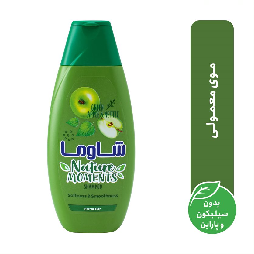 شامپو مو شاوما مدل Green Apple and Nettle حجم 400 میلی لیتر