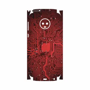 MAHOOT Red Printed Circuit Board-FullSkin Cover Sticker for Motorola Moto G6