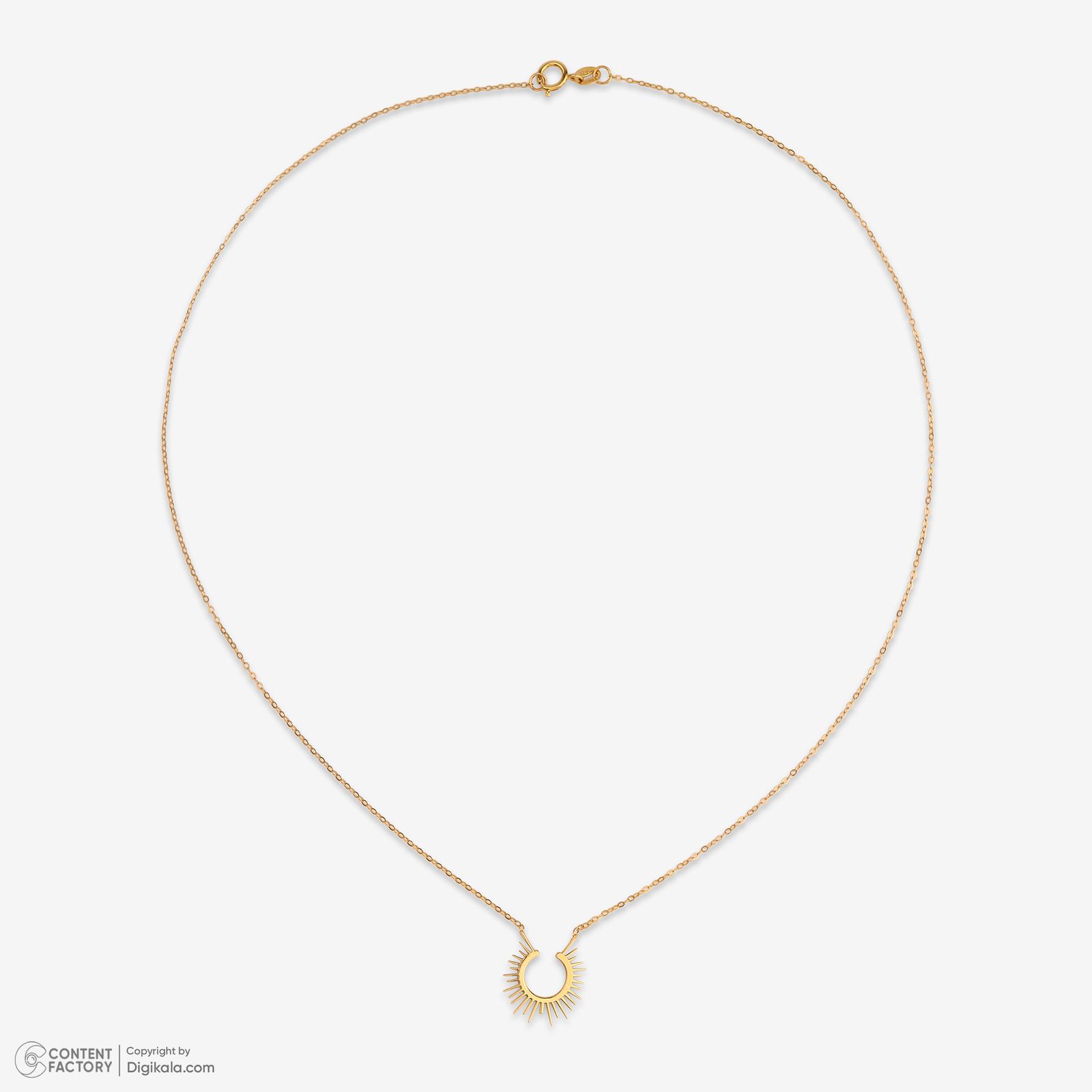 نیم ست طلا 18 عیار زنانه سایا گلد مدل خورشید نیمه ns2 -  - 2