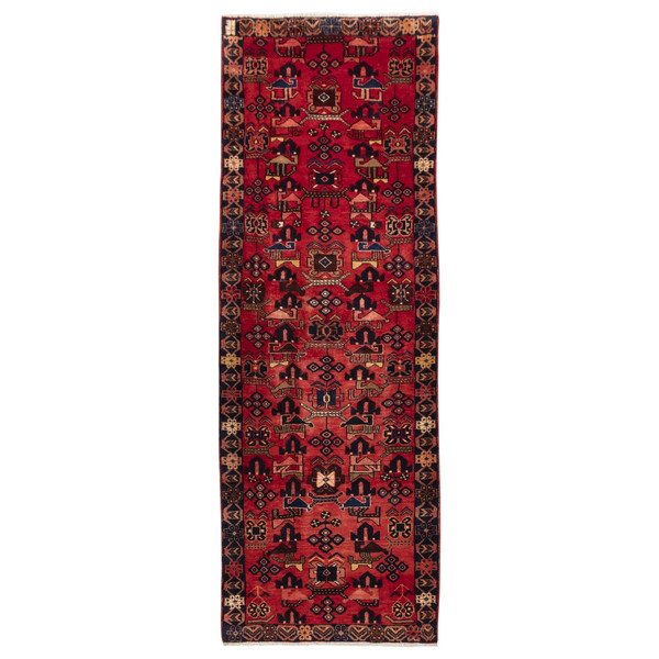 فرش قدیمی دستباف کناره طول سه متر سی پرشیا کد 187450
