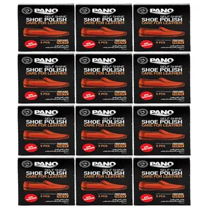 دستمال مرطوب کفش پانو مدل Polish بسته 12 عددی