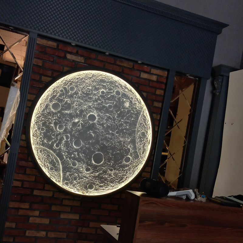 تابلو نوری مدل ماه برجسته کد m10048