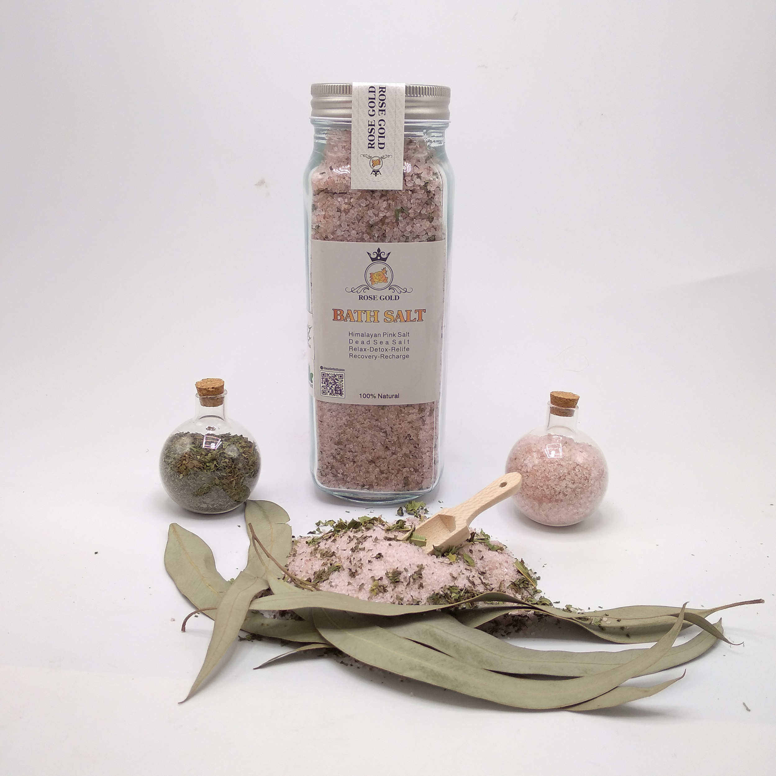 نمک حمام رز گلد مدل نعنا و اکالیپتوس وزن 1000 گرم