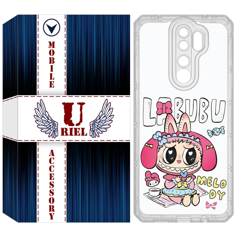 کاور یوریل مدل Clear کد 140 طرح لبوبو Labubu مناسب برای گوشی موبایل شیائومی Redmi Note 8 Pro