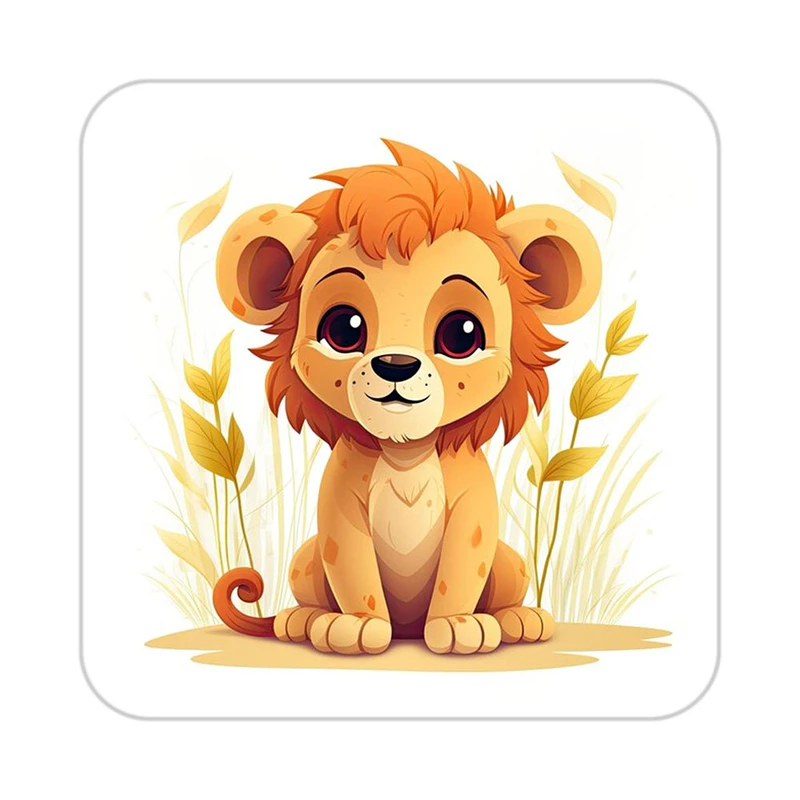 زیر لیوانی کاکتی طرح شیر مدل mp23389