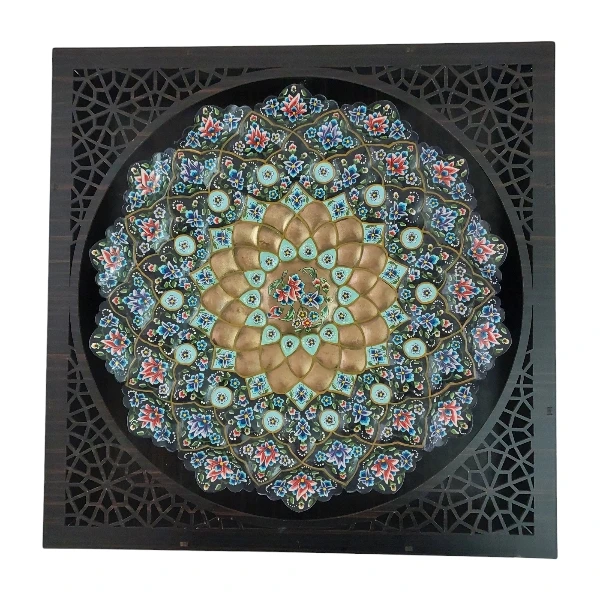 بشقاب میناکاری کد B1054