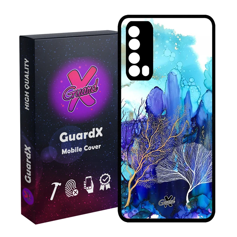 کاور گارد ایکس طرح آبرنگی مدل Glass10292 مناسب برای گوشی موبایل هوآوی Y7A / P Smart 2021