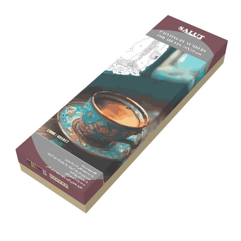 بسته رنگ آمیزی سالوت مدل آکرولیک کد 031017 مجموعه 18 عددی