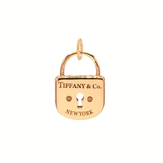 آویز گردنبند طلا 18 عیار زنانه الی گالری طرح قفل تیفانی