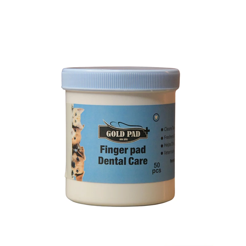 پد مرطوب حیوانات خانگی گلدپد مدل انگشتی دندان بسته 50 عددی