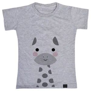 تی شرت آستین کوتاه دخترانه 27 مدل زرافه کد T100