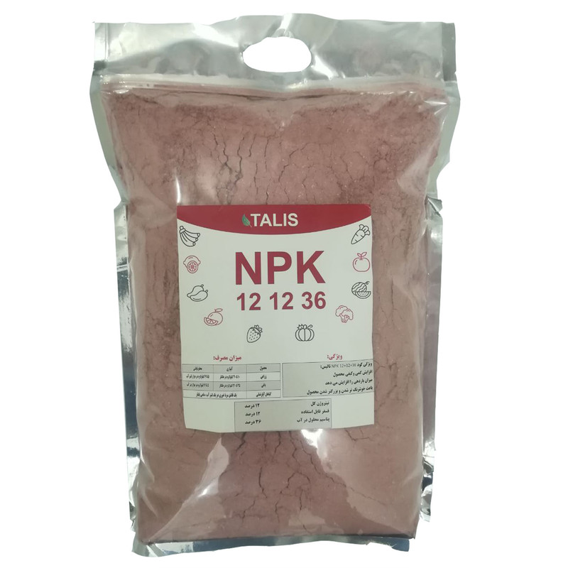 کود NPK 12+12+36 تالیس مدل M1 وزن 5 کیلوگرم کود NPK 12+12+36 تالیس مدل M1 وزن 5 کیلوگرم