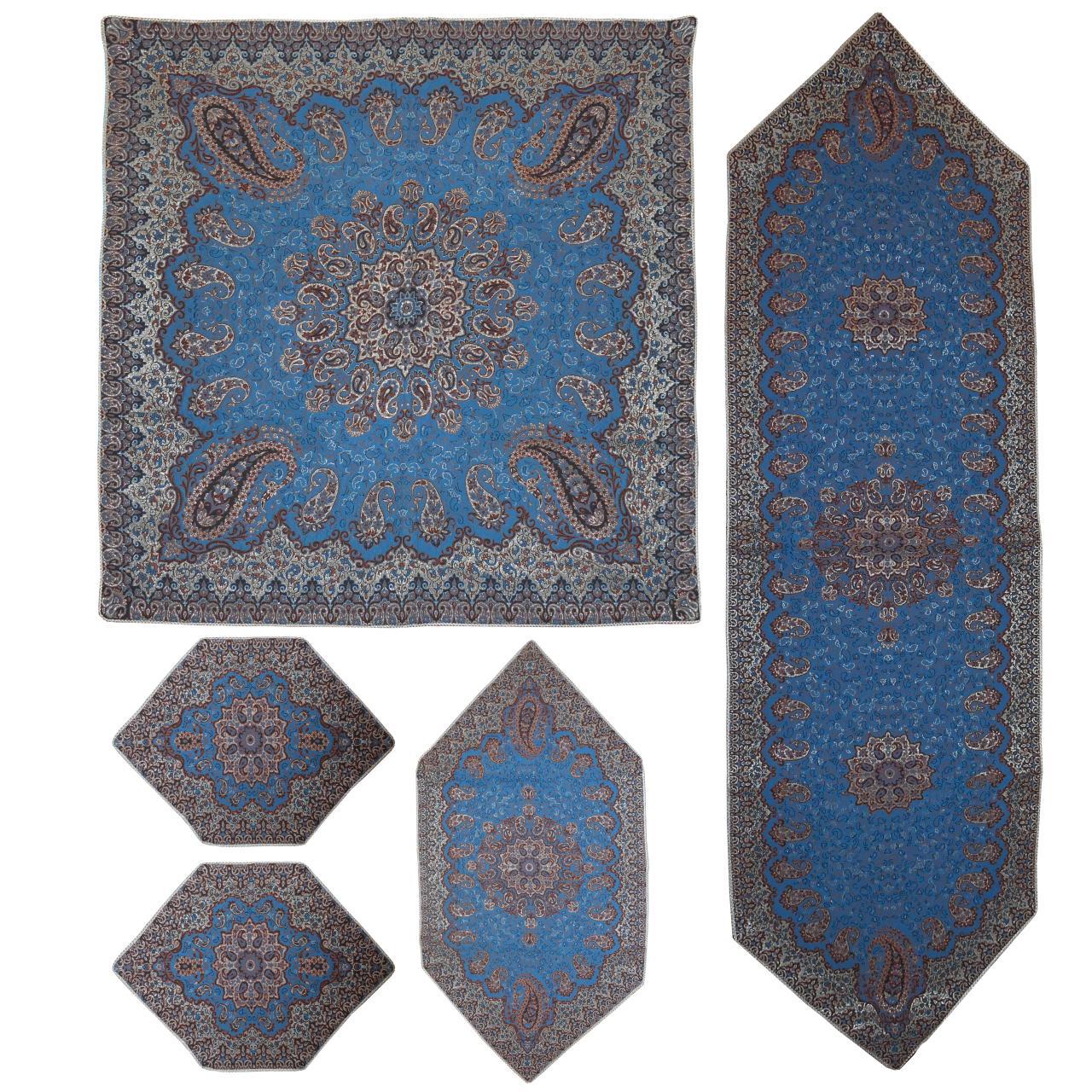 ست 5 تکه رومیزی ترمه کد k003