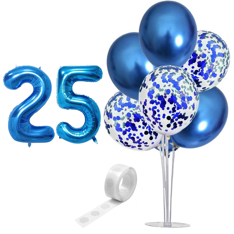  بادکنک آرایی مستر تم طرح کروم شیشه ای پولکی کد 25 بسته 11 عددی