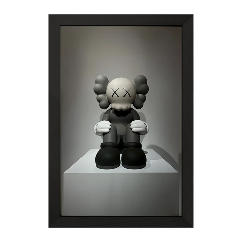 تابلو خندالو مدل عروسک کاز (kaws) کد F3999