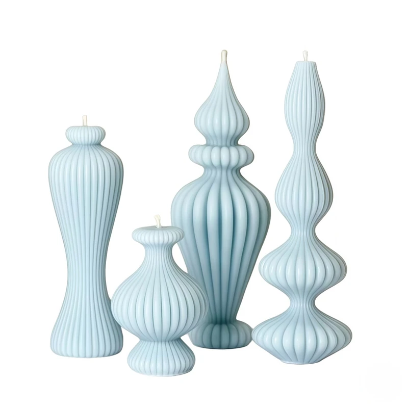 شمع استوانه ای بدون بو مدل نورا PD137 زمان اتمام ۶۸ ساعت بسته 4 عددی