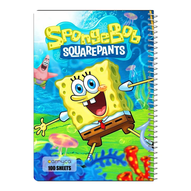 دفتر مشق 100 برگ سیمی کارنیکا طرح باب اسفنجی spong bob کد 63841