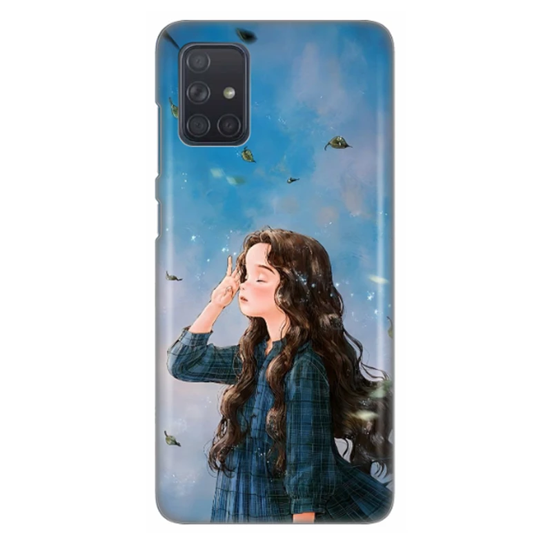 کاور طرح دختر و باد کد DIMO-037 مناسب برای گوشی موبایل سامسونگ Galaxy A51