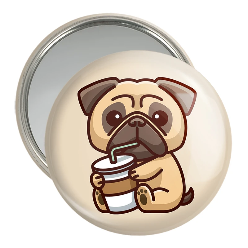 آینه جیبی خندالو مدل حیوانات بامزه سگ کد 28381