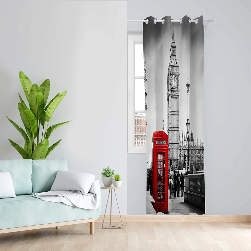 پرده طرح لندن مدل مخمل پانچی کد 5223L z سایز 140x200 سانتی متر