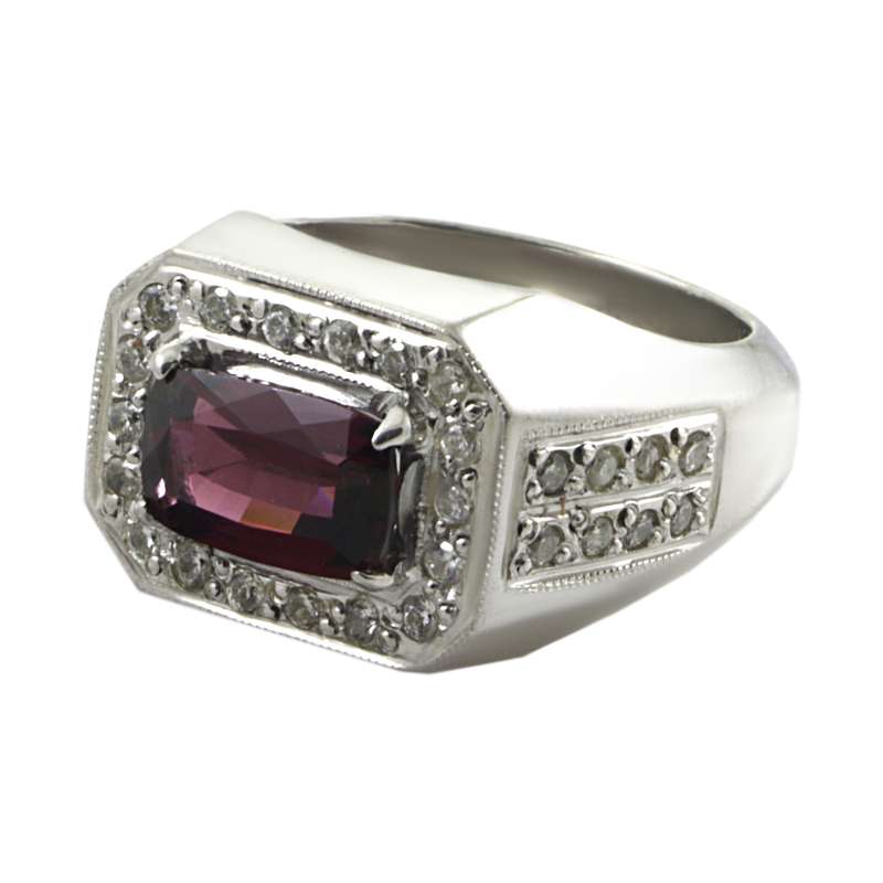 انگشتر نقره مردانه مدل چهر چنگ مخراج دار