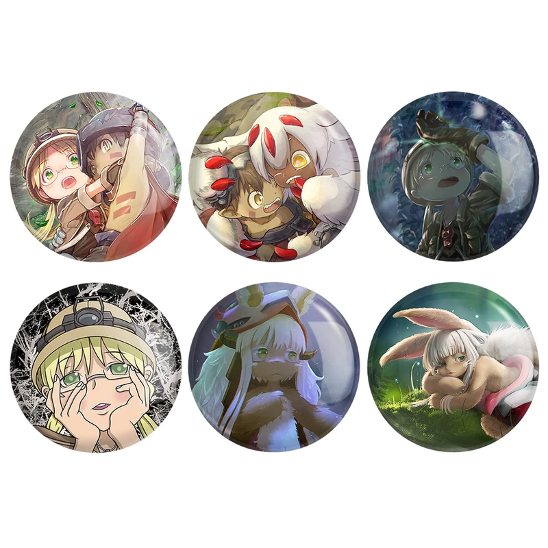 مگنت خندالو طرح انیمه ساخته شده در پرتگاه Made in Abyss کد 1342B مجموعه 6 عددی