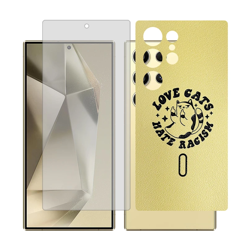 محافظ صفحه نمایش شفاف گلس مدل Together مناسب برای گوشی موبایل سامسونگ Galaxy S23 Ultra به همراه برچسب پوششی