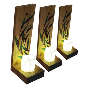 جا شمعی چوبی کد1 مجموعه 3 عددی