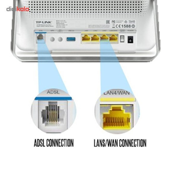 مودم روتر +ADSL2 گیگابیتی دوبانده بی‌ سیم تی پی-لینک مدل Archer D9 AC1900_V1