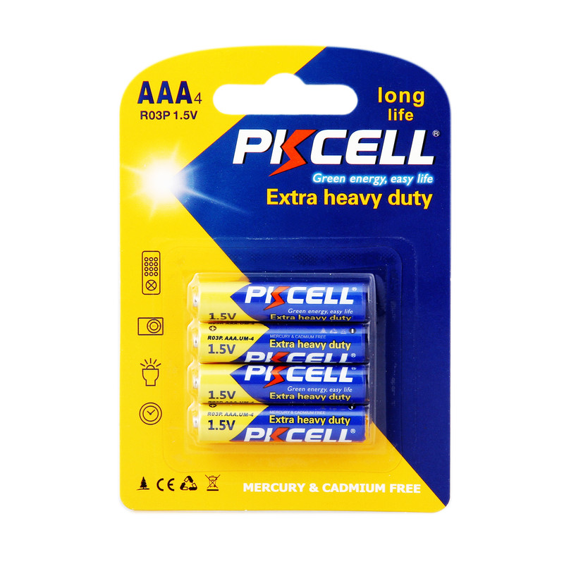 باتری نیم قلمی پی ‌کی سل مدل Extra Heavy Duty C بسته 4 عددی 