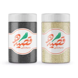 کنجد سفید قصیده - 250 گرم به همراه سیاهدانه قصیده - 250 گرم