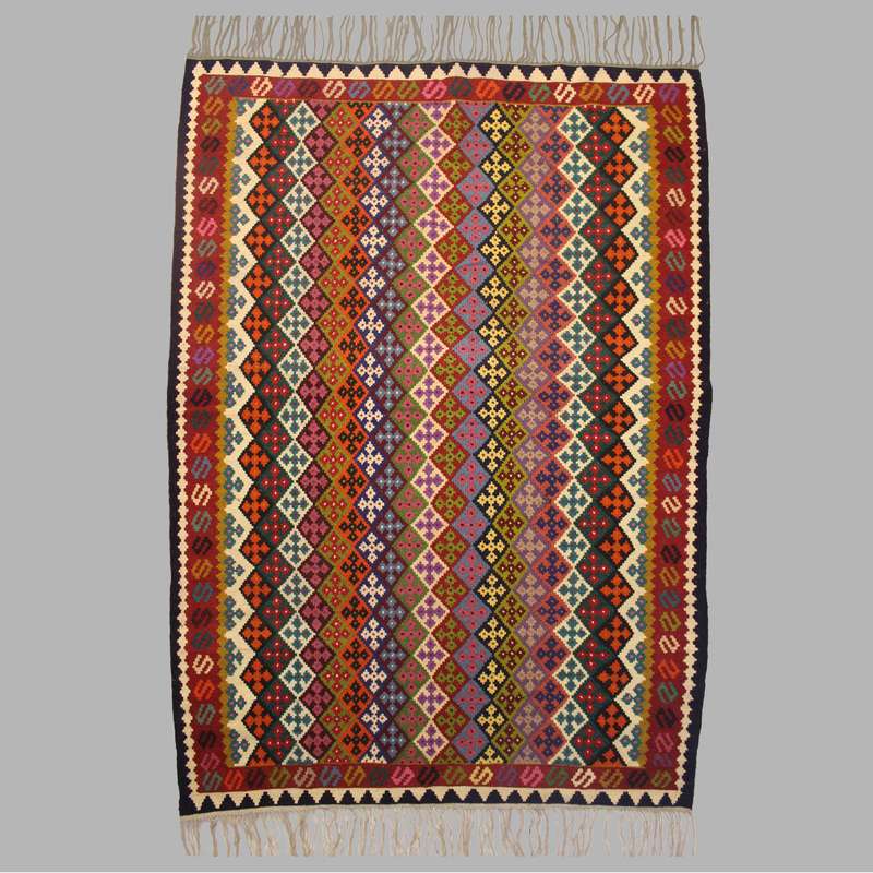 گلیم دستبافت شش متری طرح شکوفه کد 05