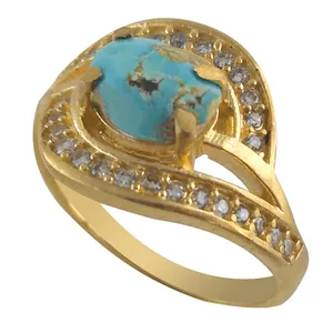 انگشتر زنانه ملک زیور مدل روس فیروزه کد 503