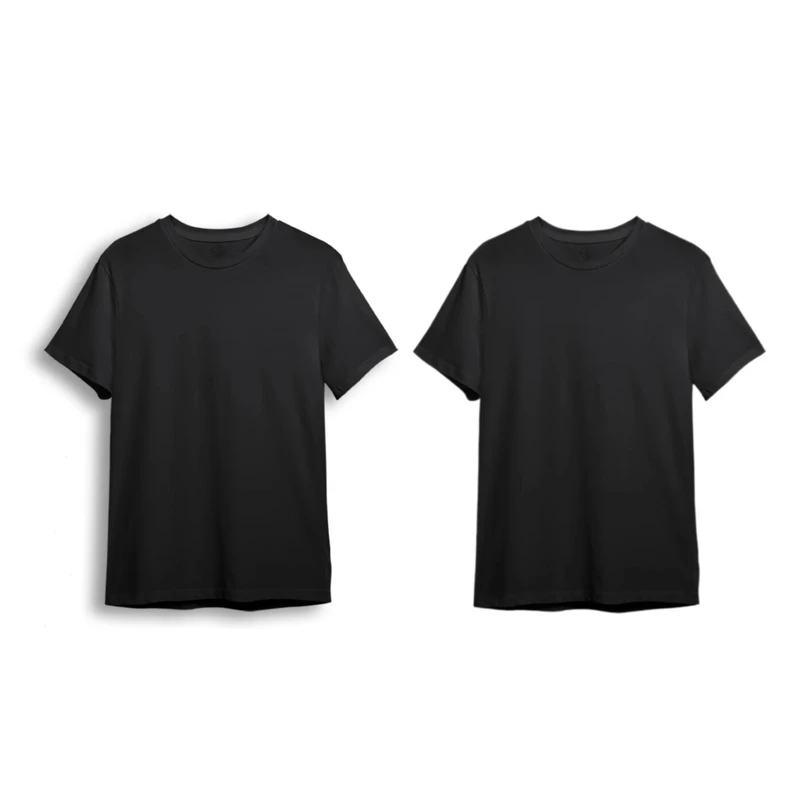 تی‌شرت آستین کوتاه مردانه مدل نخی ساده‌ کد SHMS-MSHB-22 بسته ۲ عددی