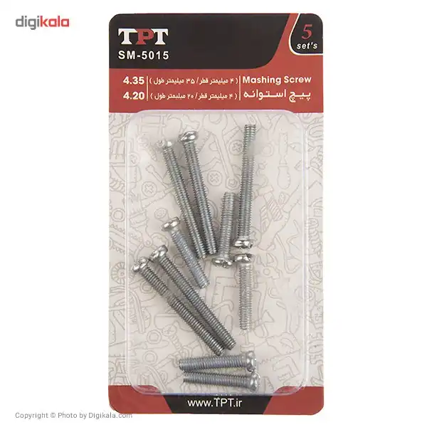 مجموعه 10 عددی پیچ استوانه تی پی تی مدل SM-5015
