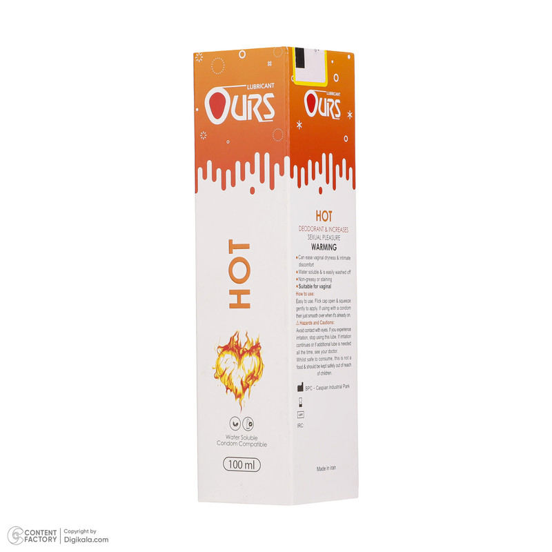 ژل روان کننده اورز مدل هات حجم 100 میلی لیتر