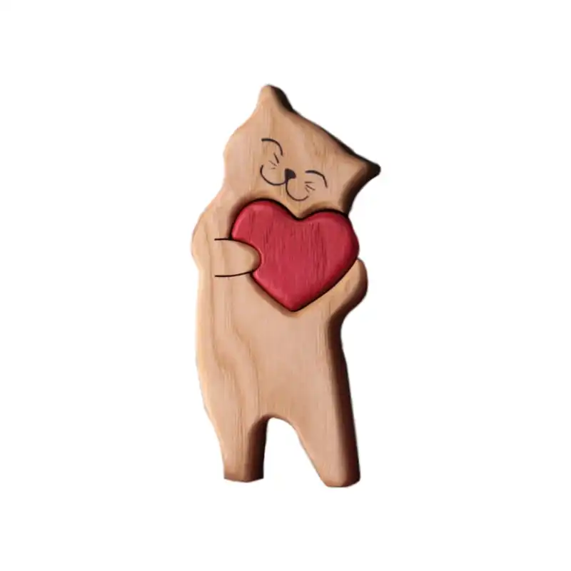 اسباب بازی چوبی مدل گربه ملوس