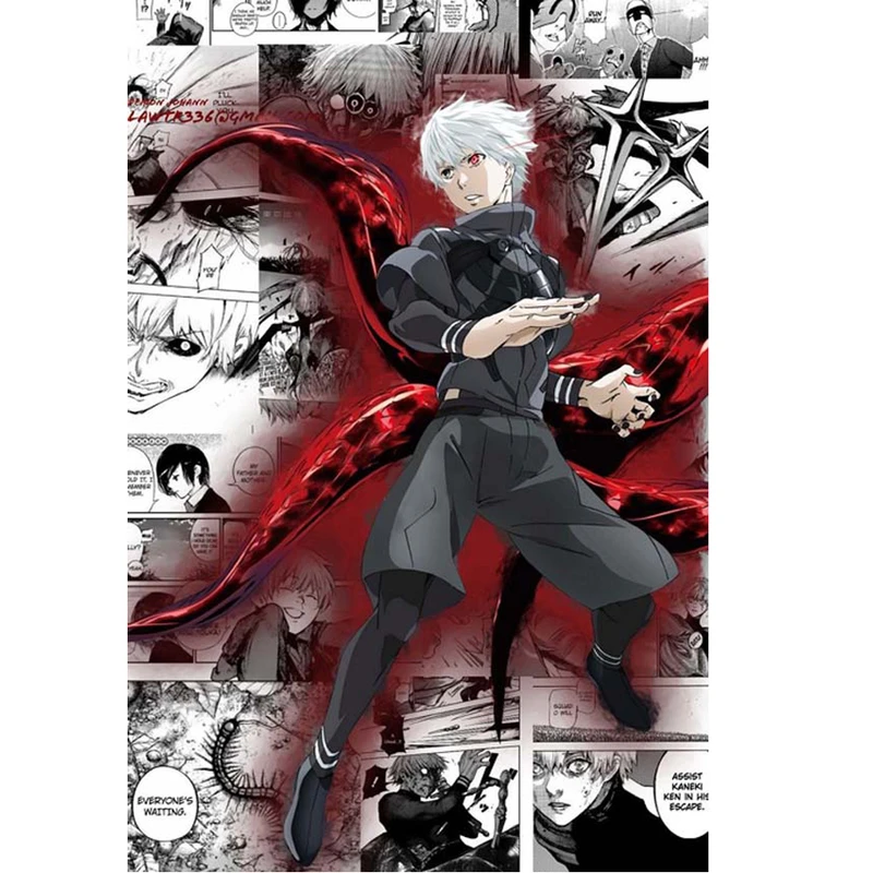 پوستر مدل کانکی Kaneki طرح انیمه توکیو غول Tokyo ghoul کد 655