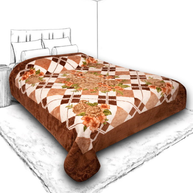 پتو یک نفره گلبافت مدل برتر کد 127 سایز 220x160 سانتی‌متر